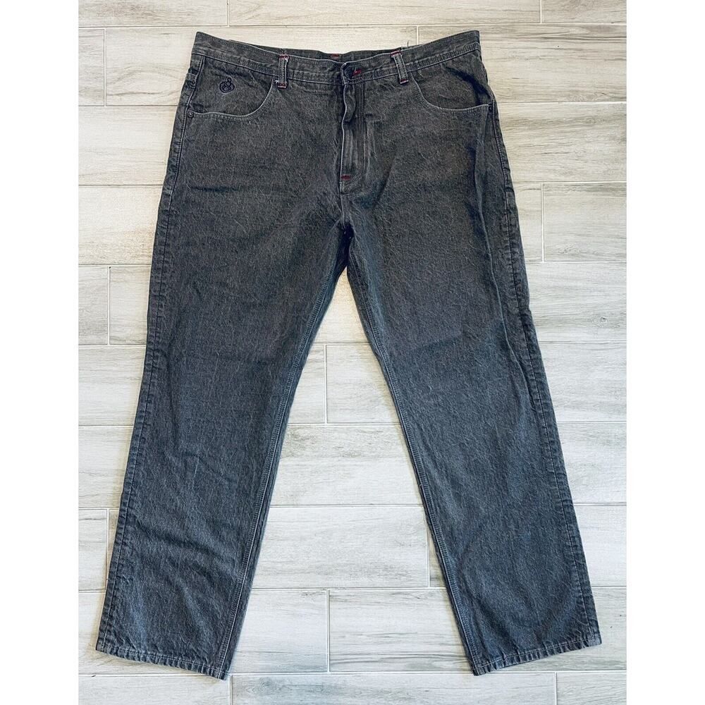 Eight 732 Jeans Mens 46x35 Relaxed Baggy Gray Heavy Denim Urban Streetwear Y2K